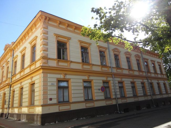 ツェースィス城址を出て、スーツケースを引きながら街を歩いていきます。