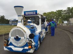 国営ひたち海浜公園に着いたのは3時過ぎ
お天気もイマイチで早くネモフィラが見たいと
西口ｹﾞｰﾄからネモフィラのみはらしの丘まで行く直行便シーサイドトレインに乗りました