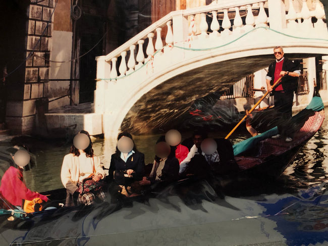 ゴンドラ乗船中を記念撮影