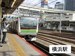 12:29
列車が来ました。
湘南新宿ライン特別快速に乗ります。

①特快4823Y.小田原行
横浜.12:31→小田原.13:16
[乗]JR東日本:サハE233-3008 