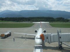 松本空港に到着しました。