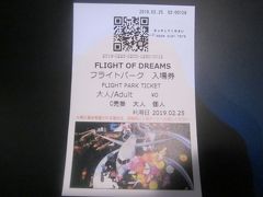 で、無事ゲットしたぜ、FLIGHT OF DREAMS有料ゾーン（フライトパーク）入場券！