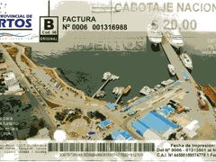 ウシュアイア港(Porto de Ushuaia)から乗船する前に桟橋で港湾施設使用料を支払います。