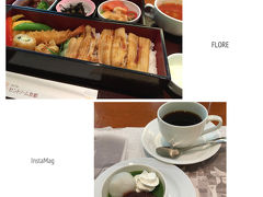 ＜旅行1日目＞

リモートワークからの午後休♪
ホテル セントノーム京都「レストラン フローラ」にて洋食二段重弁当のランチをいただきます。メインはアナゴ重で、海老フライや和惣菜など盛りだくさんの内容です。今月は２５周年謝恩価格で税サ込で2,000円☆おまけに新聞広告を見て予約すればワンドリンクサービスだったので、昼から生ビール飲んじゃいました( *´艸｀)　仕事終わりの1杯は昼間でもうまい♪