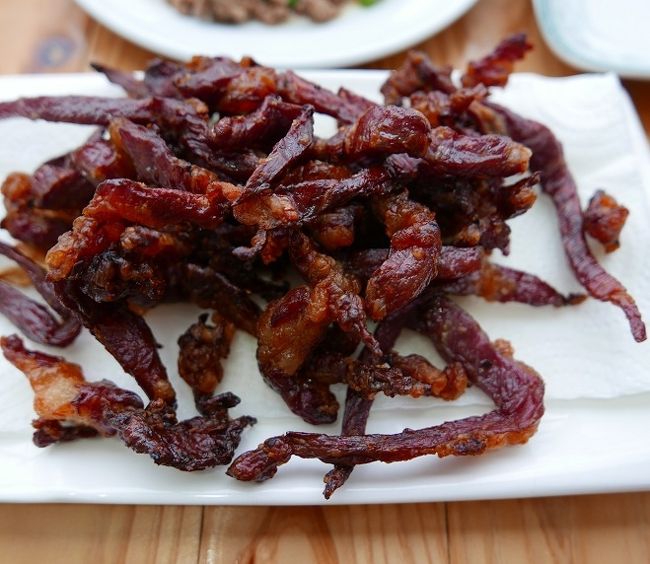 天日干し肉揚げ．．．酒のつまみに最適です◎