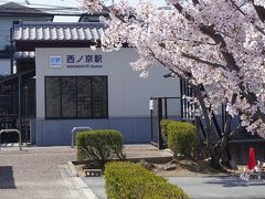 ●近鉄西ノ京駅

駅とソメイヨシノ。