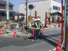 本陣資料館も立派に整備され
公園前では整備工事が進行中
暫らくのちには洒落た町並みになるのでしょう