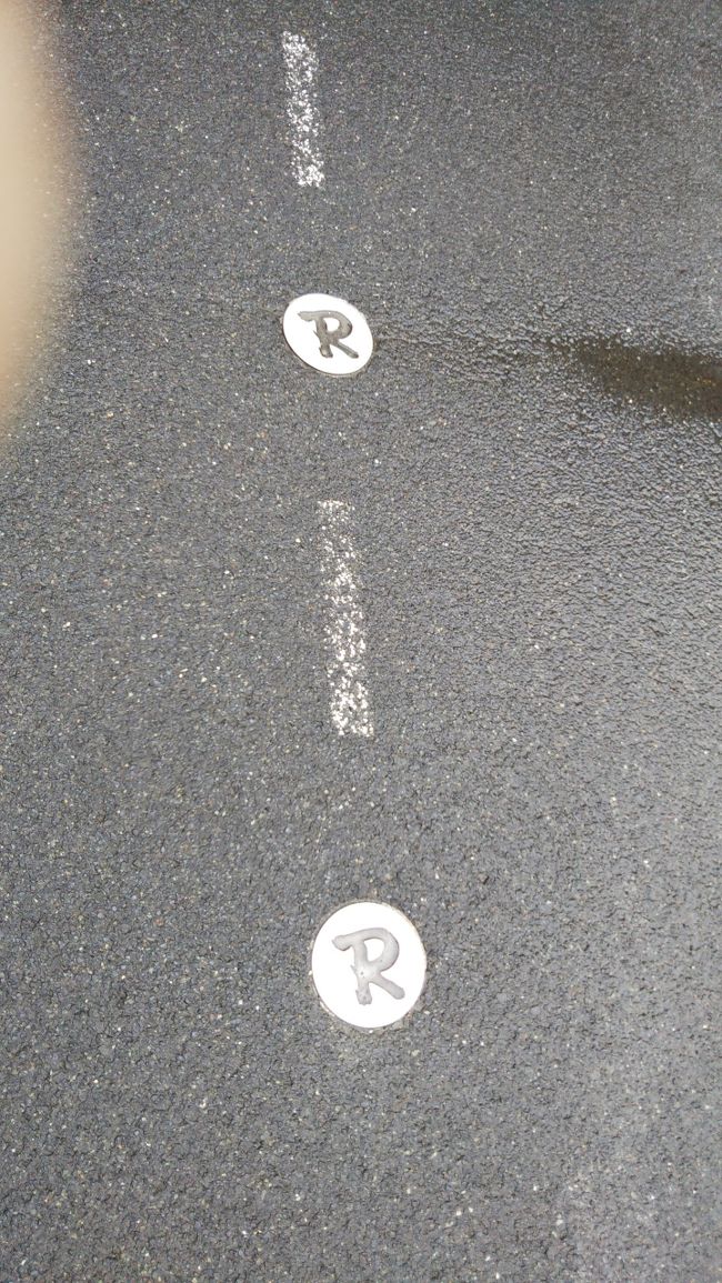 駐車場のラインマークにもこだわりが♪