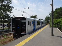 　香椎駅から４駅、15分で海の中道着。非電化区間でパンタグラフを下げて電車、やっぱり違和感爆発やなぁ。