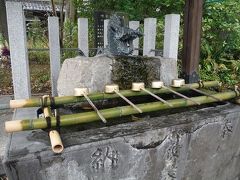 鳥居をくぐって右手に手水舎があります。