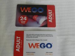 ナイアガラの街を走るバス（愛称；WEGO）の一日乗車券を買いました。