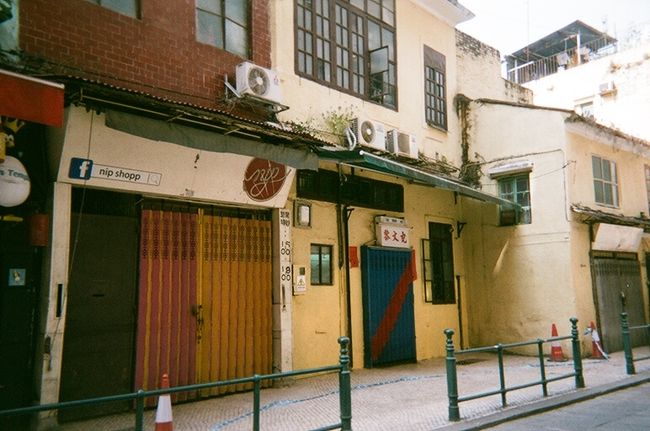 壁とシャッターの色に惹かれて。