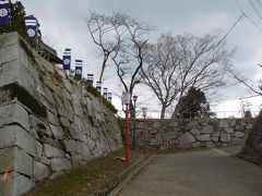 桜山神社から歩いて、「盛岡城跡公園」へ。
桜祭りの準備が進められていました。