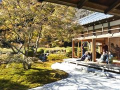 長寿寺は普段一般公開してませんが、春と秋に季節限定公開をしています。
ここの紅葉もとてもきれいなのですが、今年はそれほどではありません。
でも、ここのお寺さんは、日本書院風の本堂の中がとても良いのです。