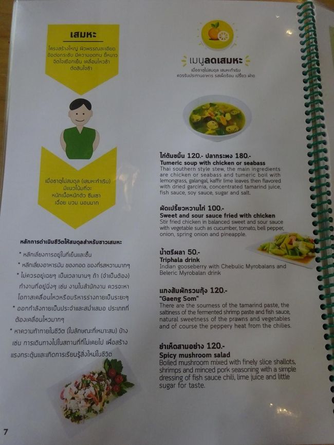 アバイブーベ病院　プラチンブリー <br /><br />レストラン<br />メニュー<br /><br />お値段も安い！