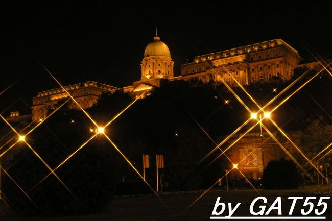 王宮の夜景はイマイチ...。