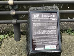 外に出るとすぐ蓮沼川です。