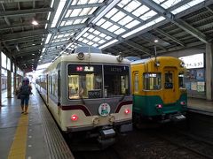 始発列車で立山駅へ。先週脱線事故が発生した区間は徐行運転していました。