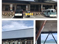 北陸道、舞若道と走り、とりあえず道の駅三方五湖へ。
若狭町にある三方五湖のうち、三方湖に臨んでいます
まずまずのお天気、というか、蒸し暑い！