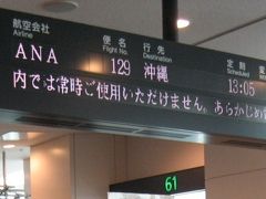NH129  13:05発。那覇経由で石垣島に行きます。