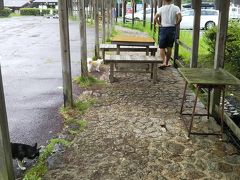 道の駅すくもは屋根付きの通路があって、雨の中でもワンコのお散歩が楽しめた。