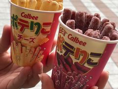 そして、これを食べるのは3度目。
カルビーのアンテナショップ。ポテりこです。
前にチーズを食べていたので今回私はさつまいものを食べたのですが…

あ、あま～！！さつまいもだから当たり前なのですが…
ポテりこはチーズが美味しいです。