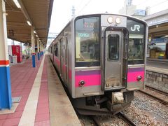 山形県・酒田駅には，16時15分に到着。乗換時間15分で，秋田行に乗ります。
乗車時間は約２時間半。

ここからの車両は，JR東日本701系です。