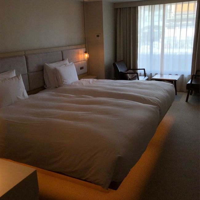 部屋はダブルベッドが2台のツイン。<br />ゆったり寝られます。