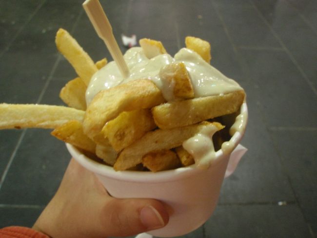 の近くのベルギーフライドポテト屋さんがずっと気になっていて、購入して、ちょっと多すぎて後悔