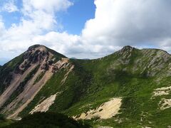 根石岳から振り返って天狗岳