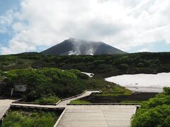 展望デッキから。あれ？予報では昨日より今日の方が天気がいいと思ったのですが、すでに雲が湧いてますね。それはさておき、今日はゆっくりお花見散策。どんな花が見れるか楽しみ。では、じっくりと探しながら歩いて行きましょう。