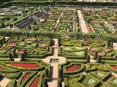 ヴィランドリー城 (Château de Villandry)
ここは何といっても幾何学模様に綺麗に剪定されたお庭が素敵です！

以下、ウェキペディアからの転用です。

ルネサンス様式の美しい城で、典型的なロワールの古城の一つで、渓谷周囲の城の中では新しい。現在の城主は定住したまま、庭園は観光客に一般公開されている。

城のテラスから眺める景色は圧巻もの。菜園エリアでは有機栽培の野菜を育てており、城内のレストランやカフェで振舞われる。時期が合えばバラの苗を購入することもできる。 