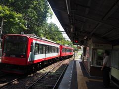 大平台駅が２つ目のスイッチバック
乗ってきたサンモリッツ号をお見送り