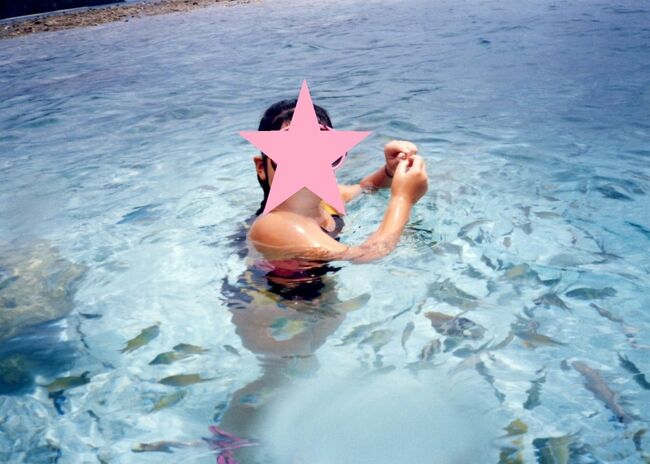 体の周りは魚だらけ。