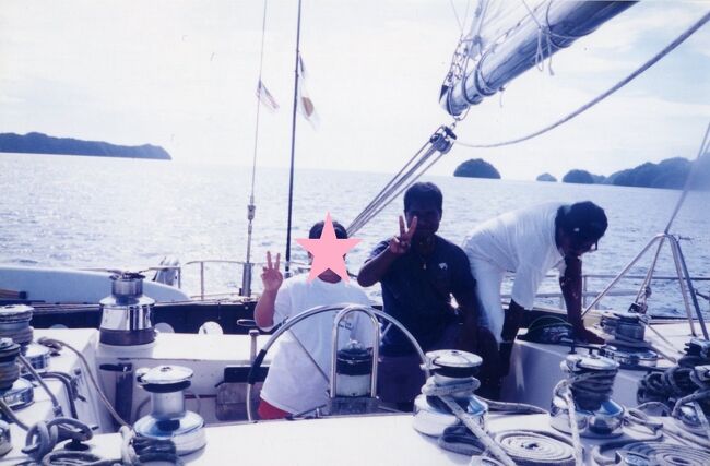 舵輪を握ることもできました。