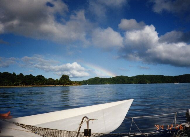 ロックアイランドからの帰りに虹が見えました。