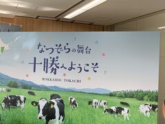 とかち帯広空港に2時過ぎに到着しました。
レンタカーの送迎車(密対策のため、1台あたりの人数を減らしているので多少待つ)が来るまで、パネル類の撮影です。