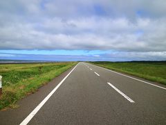 遠くまで続く直線の道路

道路沿いに電線や北海道独特の道路を示すポールが無いので、すっきりとしている。