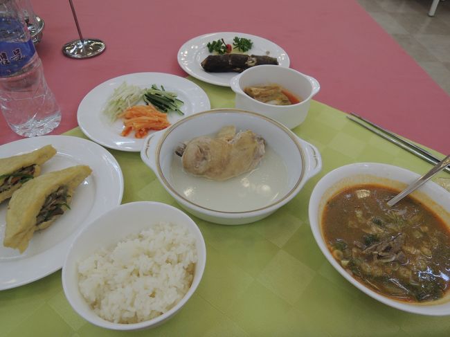 食後、喫茶店で滞在中の日程を打ち合わせることになった。<br /><br />　明日訪問予定の板門店は軍の施設であらかじめ予約が入っていて必ず明日行かなくてはならないらしい。実は２日目の宿泊先を開城に変更を希望したため板門店との組み合わせの関係で無駄な時間が生じてしまうことになった。本来なら今日の夕方開城に向かって一泊した後、明後日の午前中に板門店に訪問できれば時間を有効に使えたのだが、こればかりは変更はできなかった。<br />　開城でゆっくりするのもいいだろう。開城での宿泊を出発前に思いついていればこのようなことにはならなかったのだが、高麗ホテルのことで頭がいっぱいだった。とにかく前回とは違った旅行内容になるのはかなり新鮮だ。<br />　<br />結果として開城から平壌に戻った後がかなり忙しい行程となってしまう。とはいえこの国は忙しいくらいがちょうどいい。前回は情報のなさから行く場所がなくなり、結構暇をもてあましてしまった。今回はチュチェ思想塔や金日成生誕の地とされる万景台は省くことにした。とりあえず行動してみないとわからないので行きたい場所だけリストアップして後はガイドに任せることにした。<br /><br />打ち合わせを終えた後、ガイドと一緒に高麗ホテルの周辺を散歩することにした。少し小雨が降ってきた。<br />