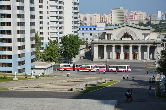 万景台学生少年宮殿は高台にあり、見晴らしがいい。