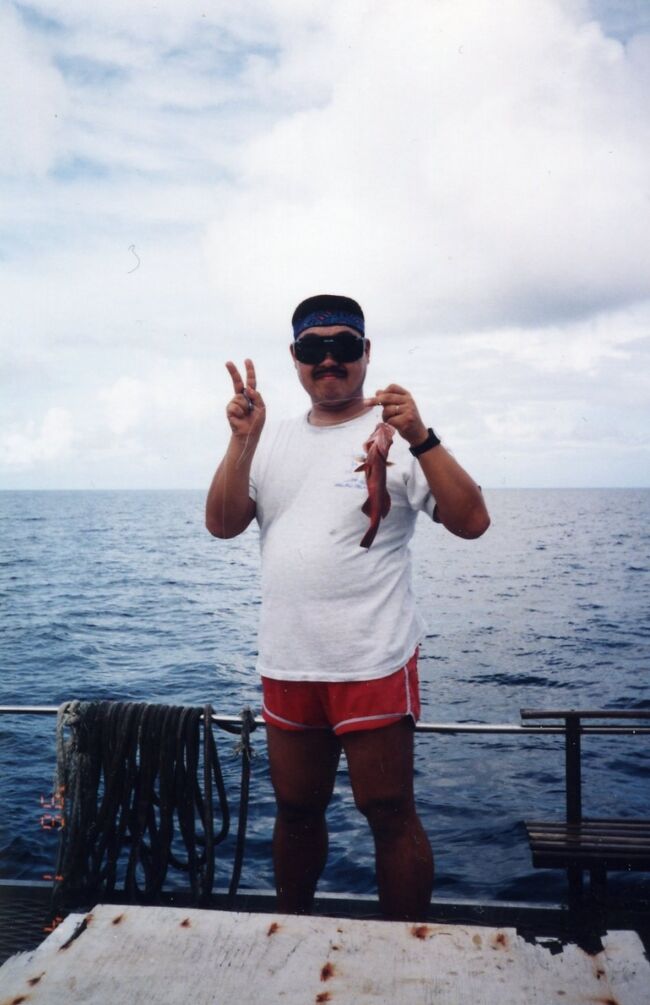 ヨットから釣りました。