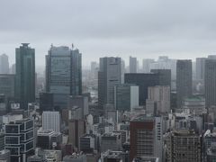 翌朝、7時半起床。

汐留方面を望む。
画像中央付近、汐留メディアタワーの左がコンラッド東京。