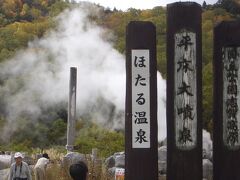 平床大噴泉。
国道沿いからも白く煙が噴き上げる光景は見えるのだが、今まで何度もここを通りかかっているが降りてみたことはなかったので立ち寄ることに。
