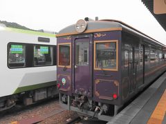 釜石駅（11：33）～盛（12：28）。 
新レトロ調車両「さんりくしおさい」に乗車。