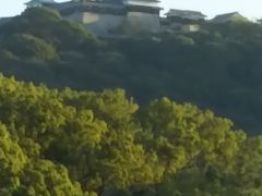 右手に松山城が見えました。