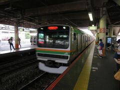 普通電車の熱海行き。