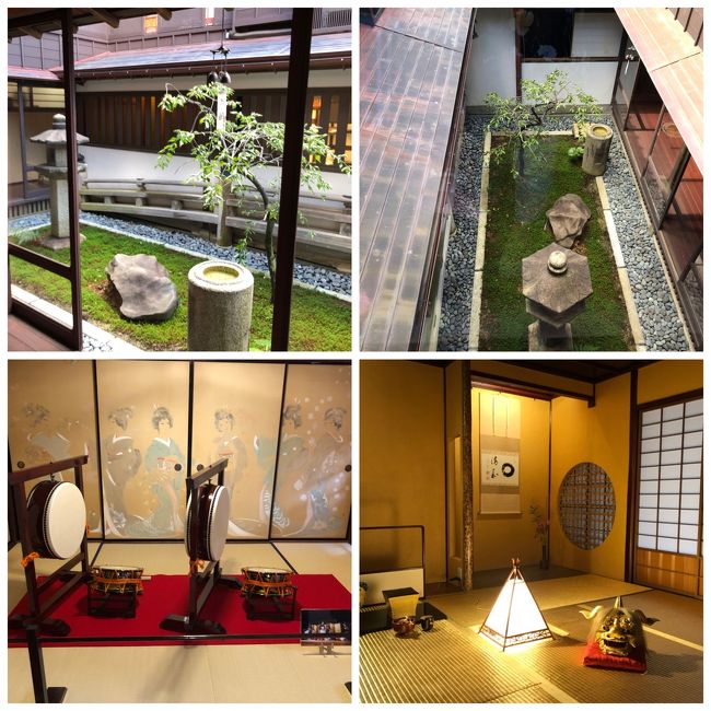 １階の茶室とお庭。茶室の畳も金色。さすが金沢！