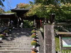 修禅寺の近くにある日枝神社にも参拝しました。
こんな階段を登っていきます。
