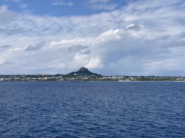 定刻で出航。<br />短い時間で慌ただしく周りましたが伊江島を満喫出来ました(^-^)<br />本島から近いのでまた訪れたいと思います。<br />海もキレイですし、またタッチューの登ってみたいですので(´ー｀)