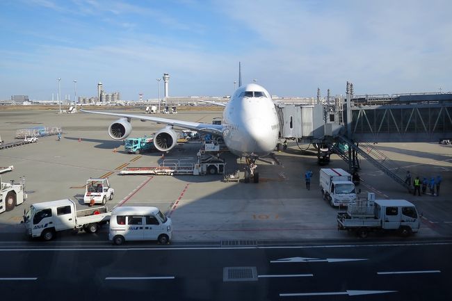 13時頃、青空の広がる羽田に到着。